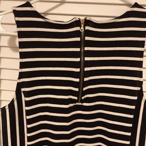 The LOFT DRESS , 100% COTTON, size M, BLACK and WHITE stripe